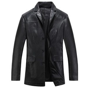 Men's sheepskin leather blazer